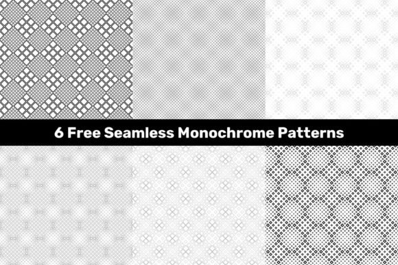 6 Free Seamless Monochrome Patterns for Modern Design