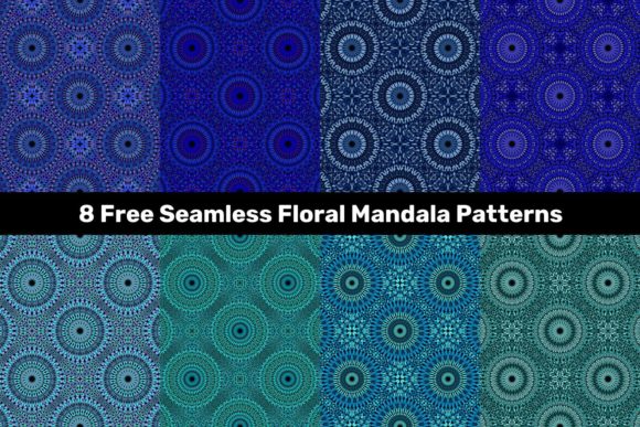 8 Free Seamless Floral Mandala Patterns for Elegant Design
