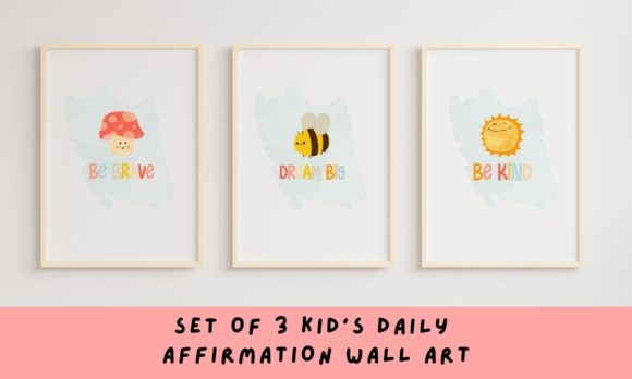Children's Daily Affirmation Wall Art: A Design Asset