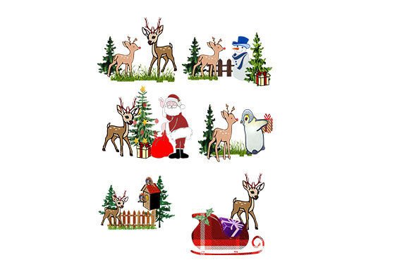 Reindeers Set 1: Essential Christmas Clipart for Designers