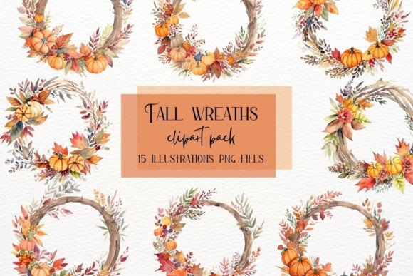 Watercolor Pumpkins and Fall Wreaths: A Designer's Autumn Asset